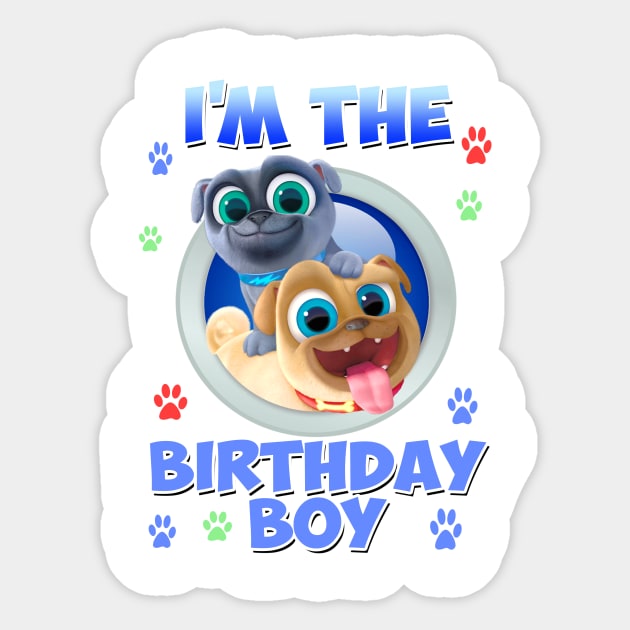 The Birthday Boy - Puppy Dog Pals Sticker by SusieTeeCreations